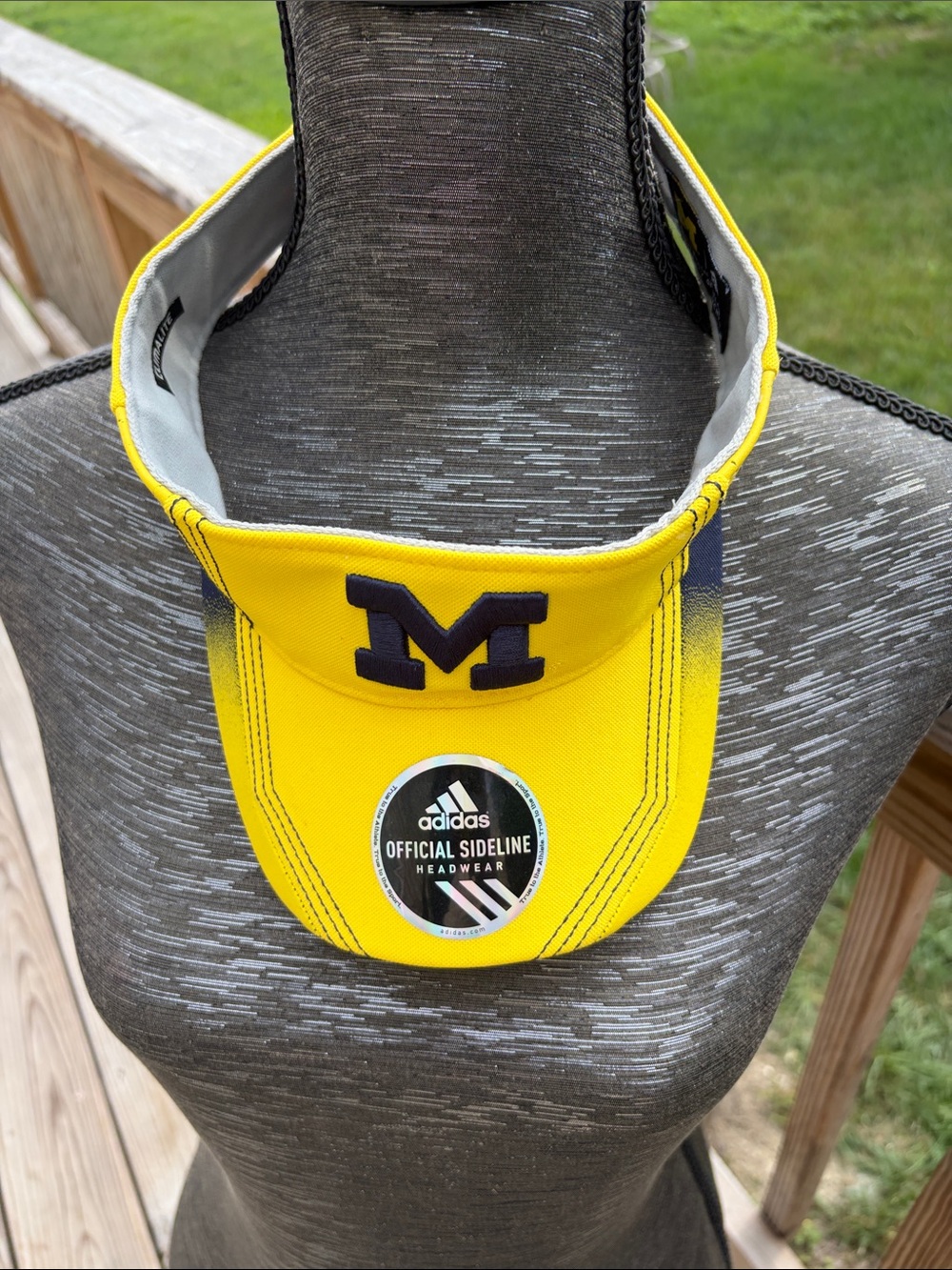 adidas Yellow & Navy University of Michigan Sideline Visor